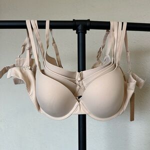 SKIMS FITS EVERYBODY PUSH UP‎ DEMI BRA SAND NWT size 32B